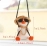 Car Pendant Cute Anime Little Duck Swing Auto Rearview Mirror Hanging Ornaments Interior Decoraction Accessories for Girls Gifts