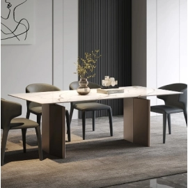 Light luxury simple slate dining table for home mi..