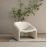 Single Sofa Light Luxury Extremely Simple Chair Netflix Wabi-sabi Style Modern Minimalist Designer White Crab Sofa Chair