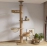 Cat Tree Floor To Ceiling Cat Tower with With Scratching Post Hammock Pet Activity Center Kitten Climbing Toy Pet Furniture